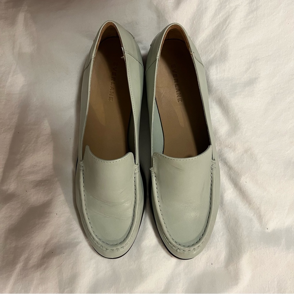 Everlane Seafoam Green Leather Loafers Size 9.5